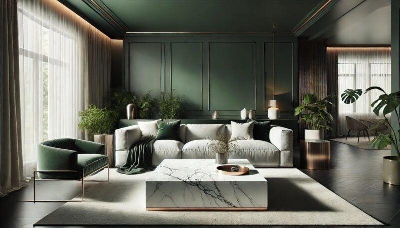 Modern luxury furniture showroom with minimalist design